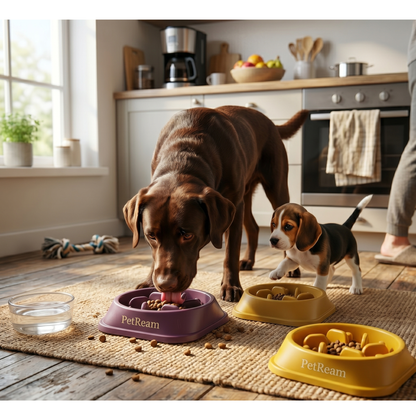 Gamelle Anti-Glouton Antidérapante pour Chien et Chat